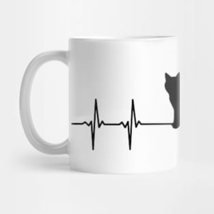 heart beat-cat Mug